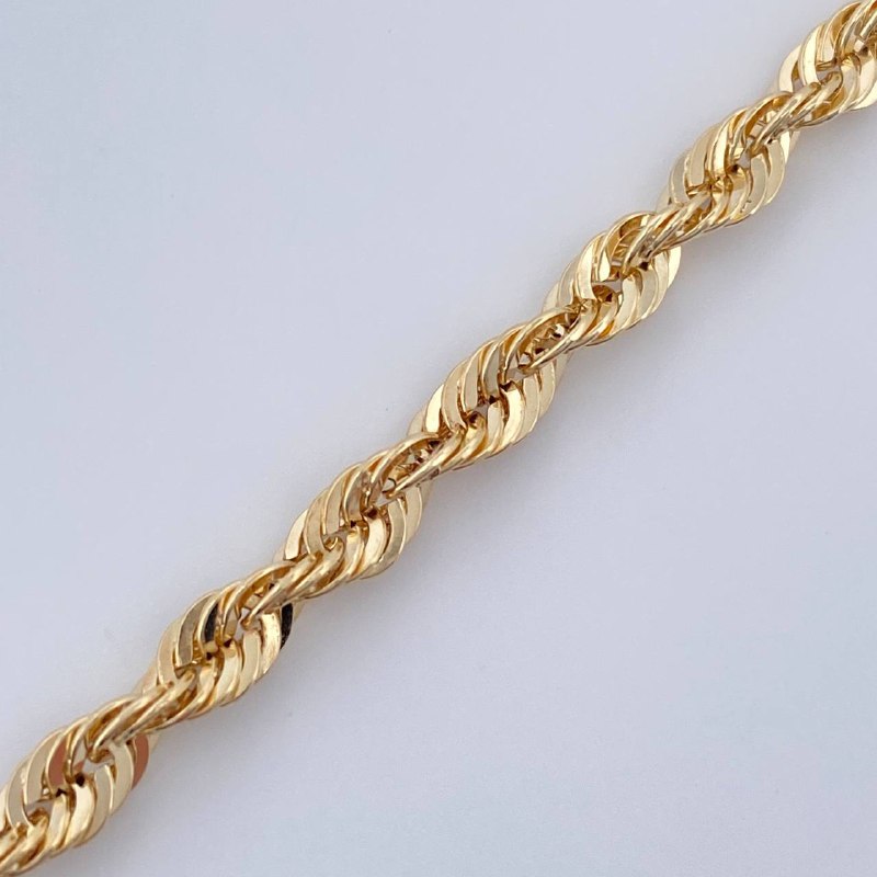 Rope Bracelet 2.7gr / 7 3/4 in / 14K Yellow Gold +3 Italy &