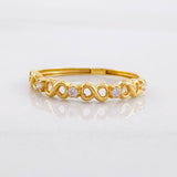 Anillo Infinito Intercalado 0.95g / T5 1/4 Oro Amarillo 18K