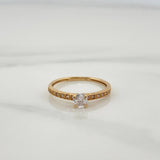 Anillo Solitario Churumbela 1.4gr / T5 1/2 / 3/4 in / Oro Amarillo 18K $