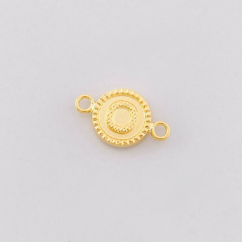 Charm Circle Letter O 0.6g / 3/4 in Yellow Gold 18K