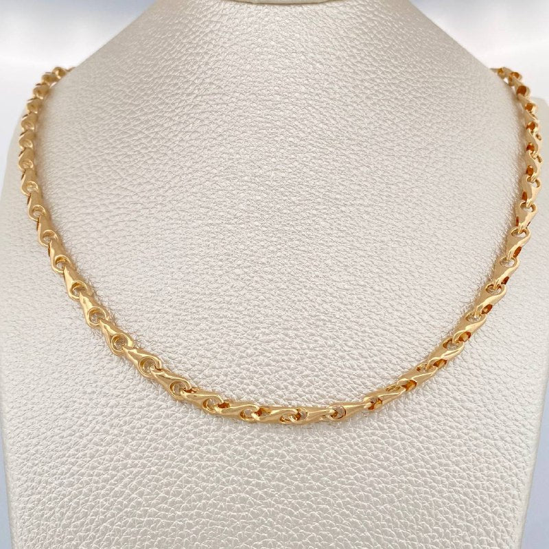 Cadena Rustica Espiga 9.7gr / 18 3/4 in / Oro Amarillo 18K &