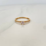Anillo Solitario Churumbela 1.5gr / T6 / 1 in / Oro Amarillo 18K $
