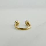 Piercing Curvo Bola 0.4 g / 1/2 in Oro Amarillo 18K