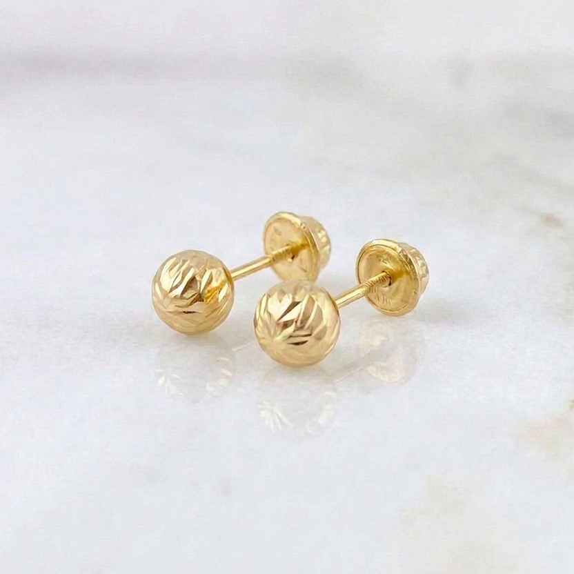 Topos Bola Diamantada 0.8 g / in / 6 mm Oro Amarillo 18K