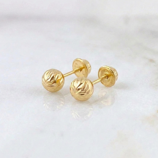 Topos Bola Diamantada 0.8 g / in / 6 mm Oro Amarillo 18K