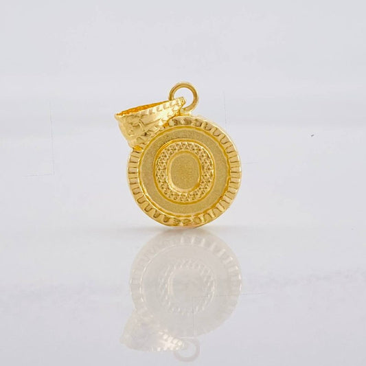 Pendant Circle Letter O 0.6g / 3/4 in Yellow Gold 18K