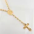 Rosario Cruz Cristo Virgen Milagrosa 53.45gr / 29 1/2 in / 8mm Oro Amarillo 18K *