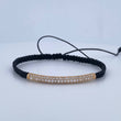 Black Woven Cylinder Bracelet 2.8gr / 18K Gold $
