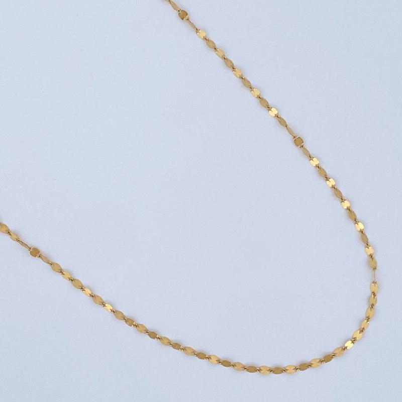 Mirror Flower Chain 1.1gr / 17.7in / 18K Gold +3 $