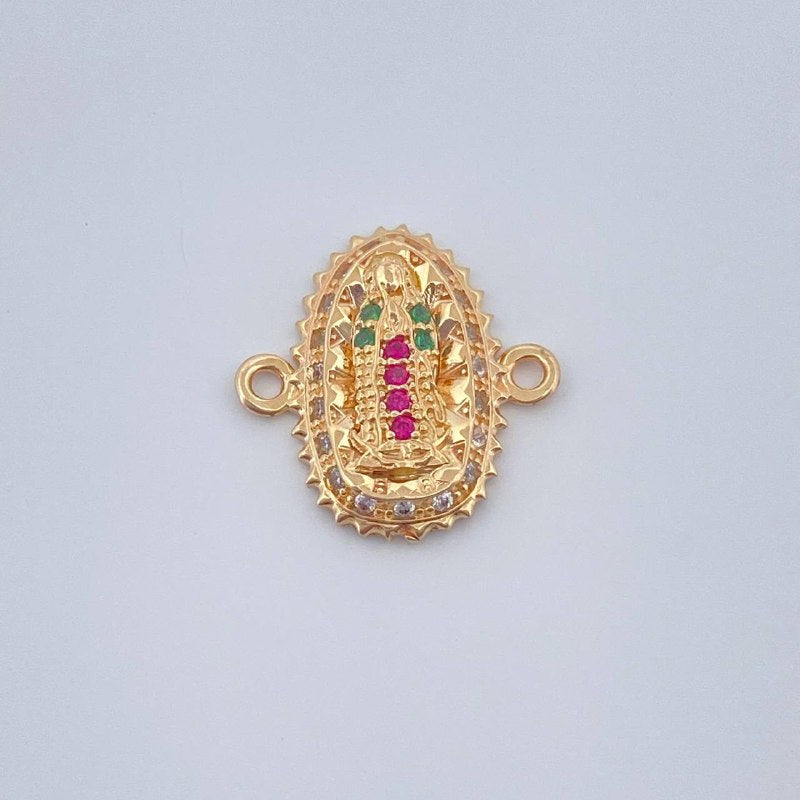 Herraje Virgen De Guadalupe 1.4gr / 1/2 in / Oro Amarillo 18K &