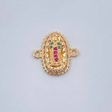 Herraje Virgen De Guadalupe 1.4gr / 1/2 in / Oro Amarillo 18K &