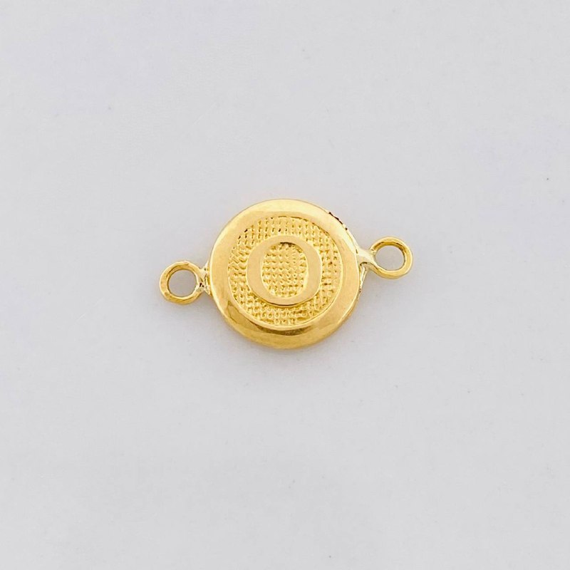 Herraje Circulo Letra O 0.35g / 1/2 in Oro Amarillo 18K
