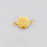Herraje Circulo Letra O 0.35g / 1/2 in Oro Amarillo 18K