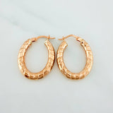 Hoop Earrings Noel Oval 2.45 g / 1 in 18K Rose Gold