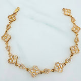 Clover Bracelet Drop 12.8 g / 8 in / 9.4 mm Yellow Gold 18K
