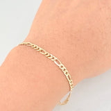 Figaro Bracelet 2.25g / 7 1/2 in / 3.36mm 18K Yellow Gold