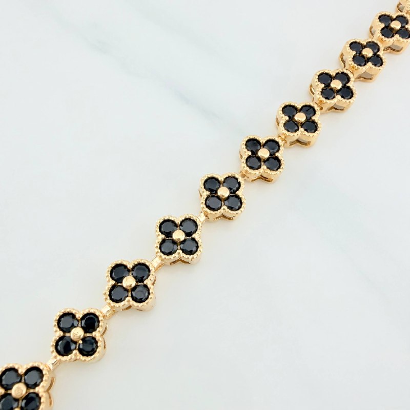Clover Bracelet 16.1 g / 7 3/4 in / 7.6 mm Yellow Gold 18K