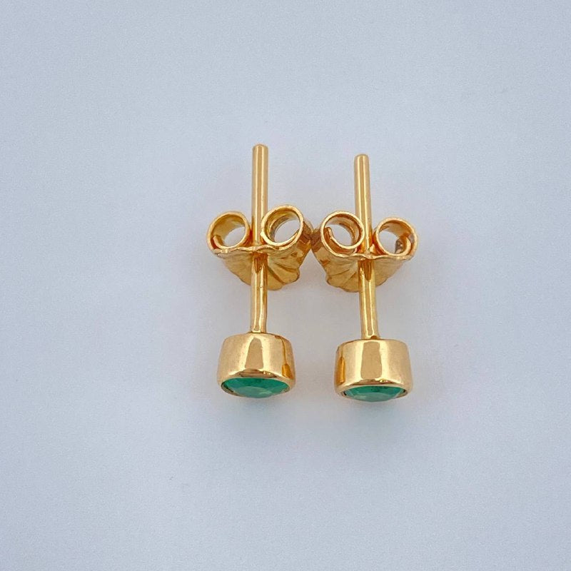 Topos Bisel Esmeralda 0.95gr / Oro Amarillo 18K %