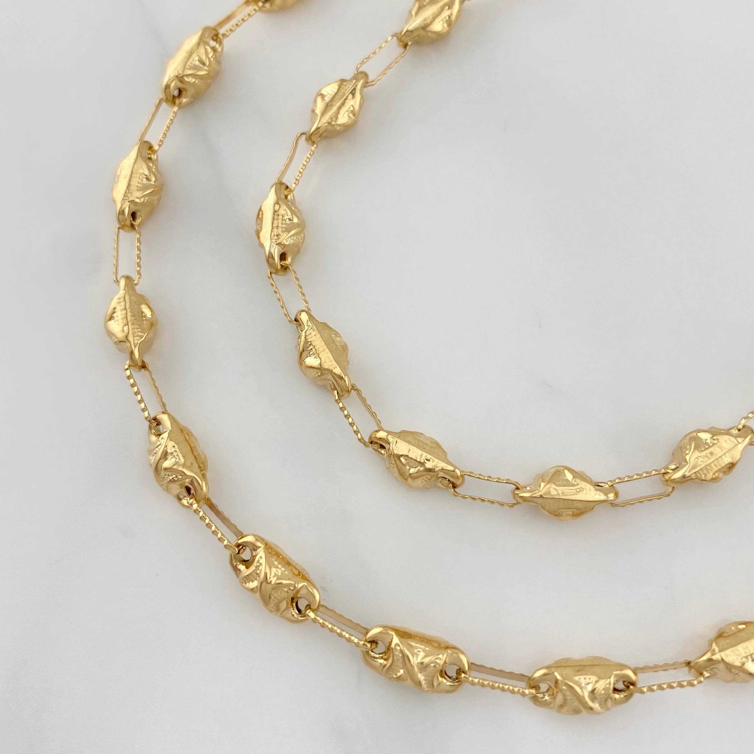 Rustic Chain X 14 g / 24 1/2 in / 4 mm 18K Yellow Gold