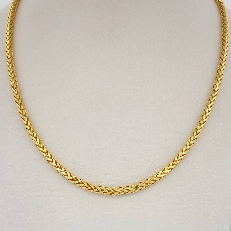 Franco Chain 7.65gr / 24 1/4 in / 14K Gold +3 Italy $