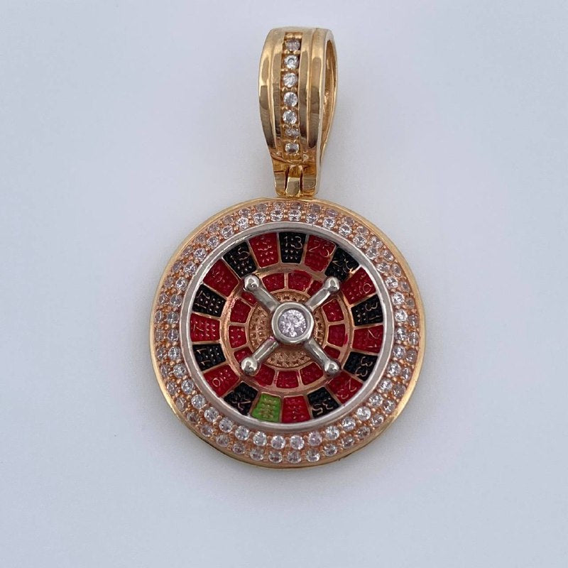 Pendant Roulette 6.45gr / 1 1/4 in / Three Golds 18K $