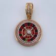 Pendant Roulette 6.45gr / 1 1/4 in / Three Golds 18K $