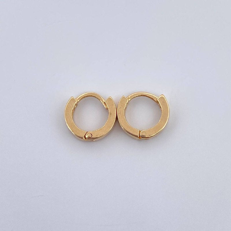Hoop Earrings Rose 1.9gr / 1cm / 18K Gold $
