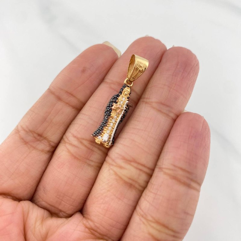 Dije Santa Muerte 2.45 g / 1 1/4 in Tres Oros 18K
