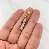 Dije Santa Muerte 2.45 g / 1 1/4 in Tres Oros 18K
