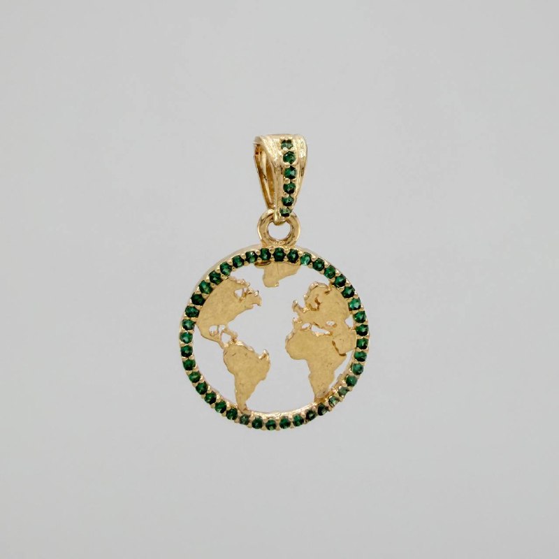 Dije Silueta Tierra 2.1 g / 1 in Oro Amarillo 18K