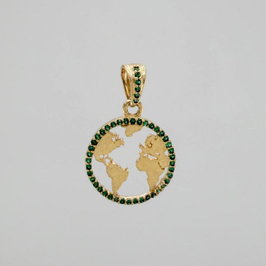 Dije Silueta Tierra 2.1 g / 1 in Oro Amarillo 18K