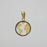 Dije Silueta Tierra 2.1 g / 1 in Oro Amarillo 18K
