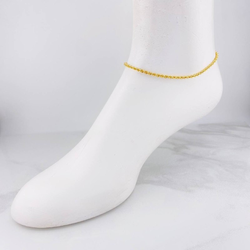 Anklet Lazo 2.4g / 10 in / 2.7mm Yellow Gold 18K