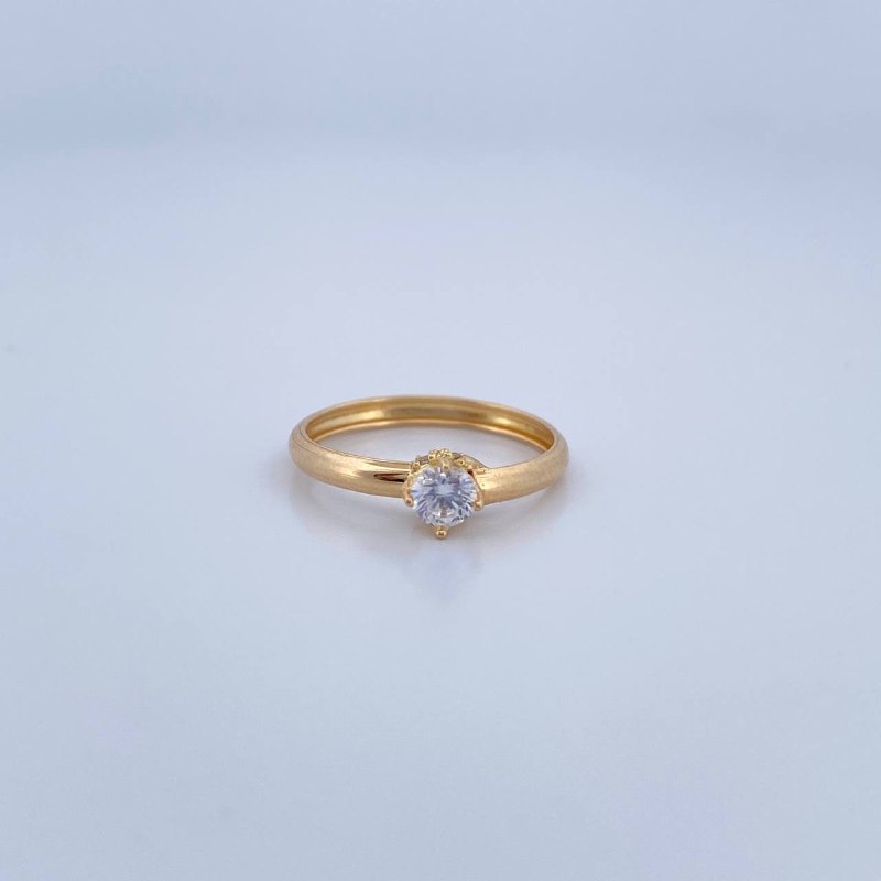 Solitaire Ring Churumbela Base 1.15gr / Size 6 / 18K Gold &