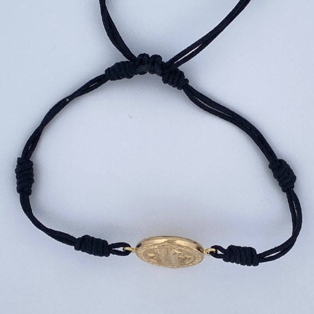 Black Woven San Benito Bracelet 0.8gr / 18K Gold $