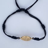 Black Woven San Benito Bracelet 0.8gr / 18K Gold $