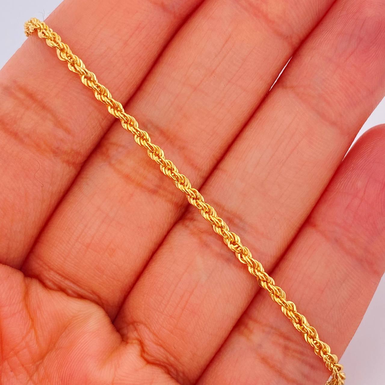 Rope Bracelet 1.55gr / 7 3/4 in / 18K Gold +3 $