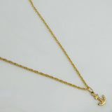 Rope Chain Set + Anchor Pendant / 1.15 gr / 17 3/4 in 18K Yellow Gold