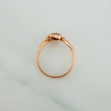 Anillo Rosas 2.7gr / T7 1/4 / 3/4 in / Dos Oros Blanco Rosa 18K $