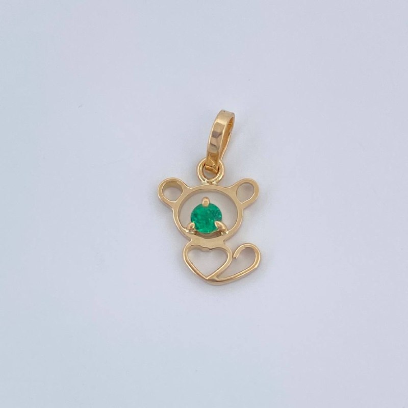 Monkey Silhouette Pendant 0.45gr / 0.5in / 18K Gold