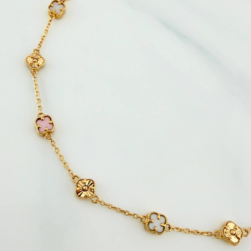 Pulso Trebol Aro Seguido 3.75 g / 8 1/2 in / 4.9 mm Oro Amarillo 18K