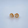 Stud Earrings Flower Diamond 0.7gr / Yellow Gold 18K %