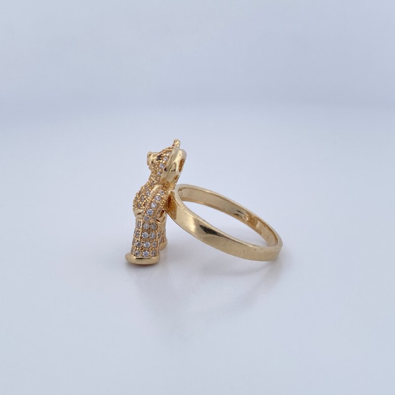 Articulated Bear Ring 6.25gr / Size 7 1/2 / 18K Gold &