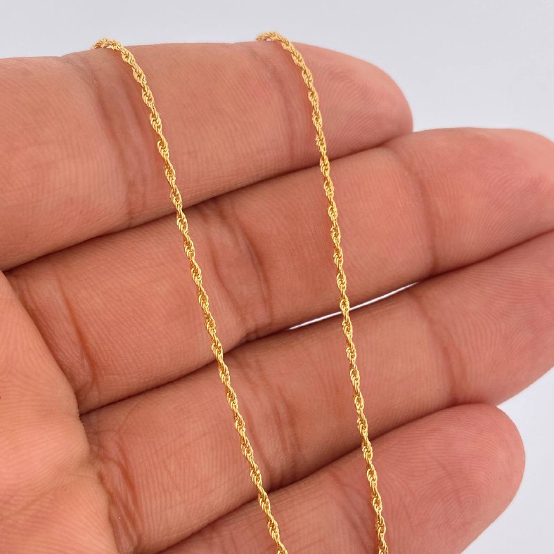 Rope Chain 0.95gr / 19.7in / 18K Gold +3 $