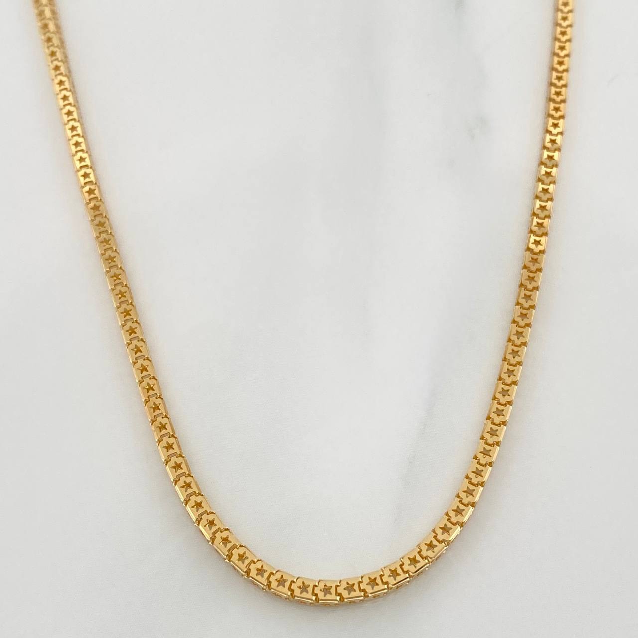 Cadena Veneciana Estrellas 8.1 g / 19 3/4 in / 2 mm Oro Amarillo 18K