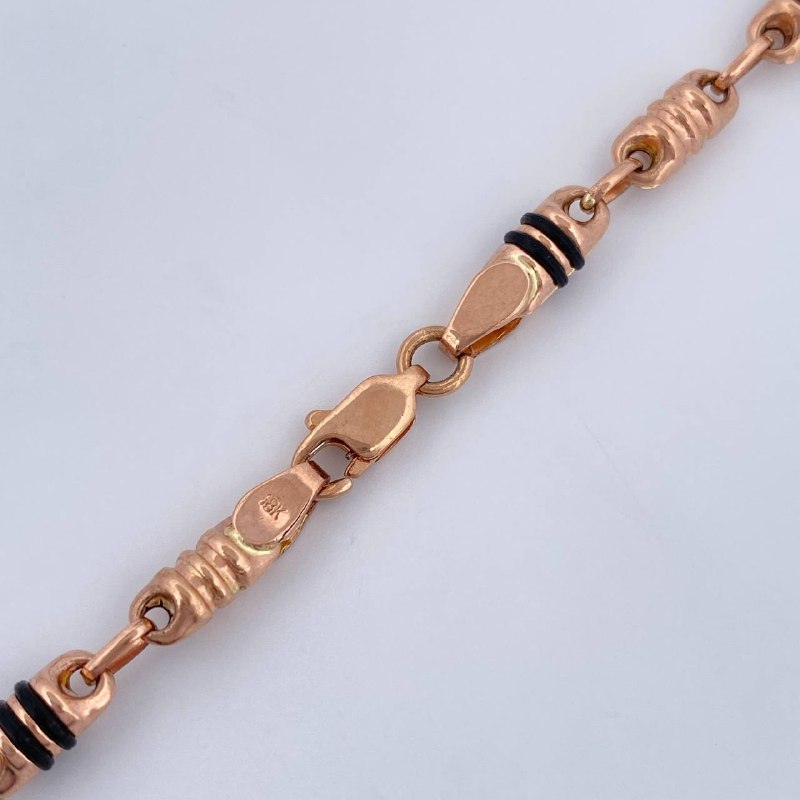 Cadena Rustica Barril 12.1gr / 24 1/2 in / Oro Rosa 18K &