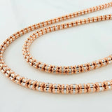 Cadena Ice 24.6 g / 25 3/4 in / 3.1 mm Dos Oros Rosa Blanco 18K