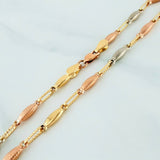 Pulso Rustico Eslabon 3.4 g / 8 1/4 in / 3.5 mm Tres Oros 18K