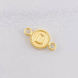 Charm Circle Letter D 0.55g / 3/4 in Yellow Gold 18K