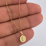 Venetian Chain and Pendant Set + San Benito 1.4gr / 18K Yellow Gold $